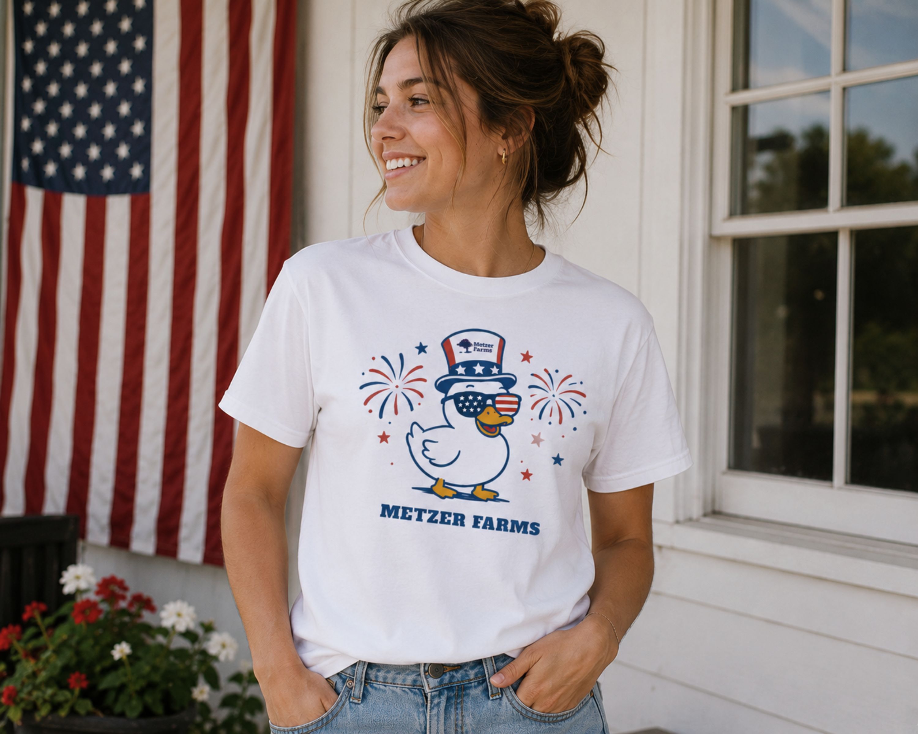 Fourth of July Duck Tee