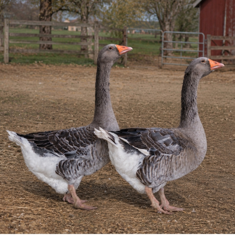 Herd of Adult Toulouse Geese | Toulouse Geese for Sale | Metzer Farms | Buy Toulouse Geese Online from Metzer Farms | Live Toulouse Gosling for Sale | Toulouse Goose Breed
